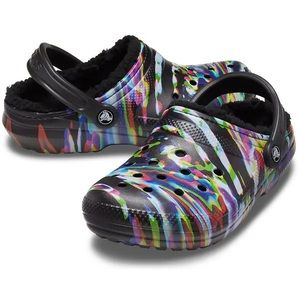 Unisex Classic Lined Crocs Multi/Black W8/M6